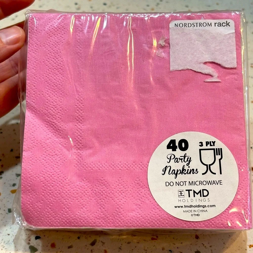 Nordstrom Pink and‎ Gold Fries Over Guys Napkins